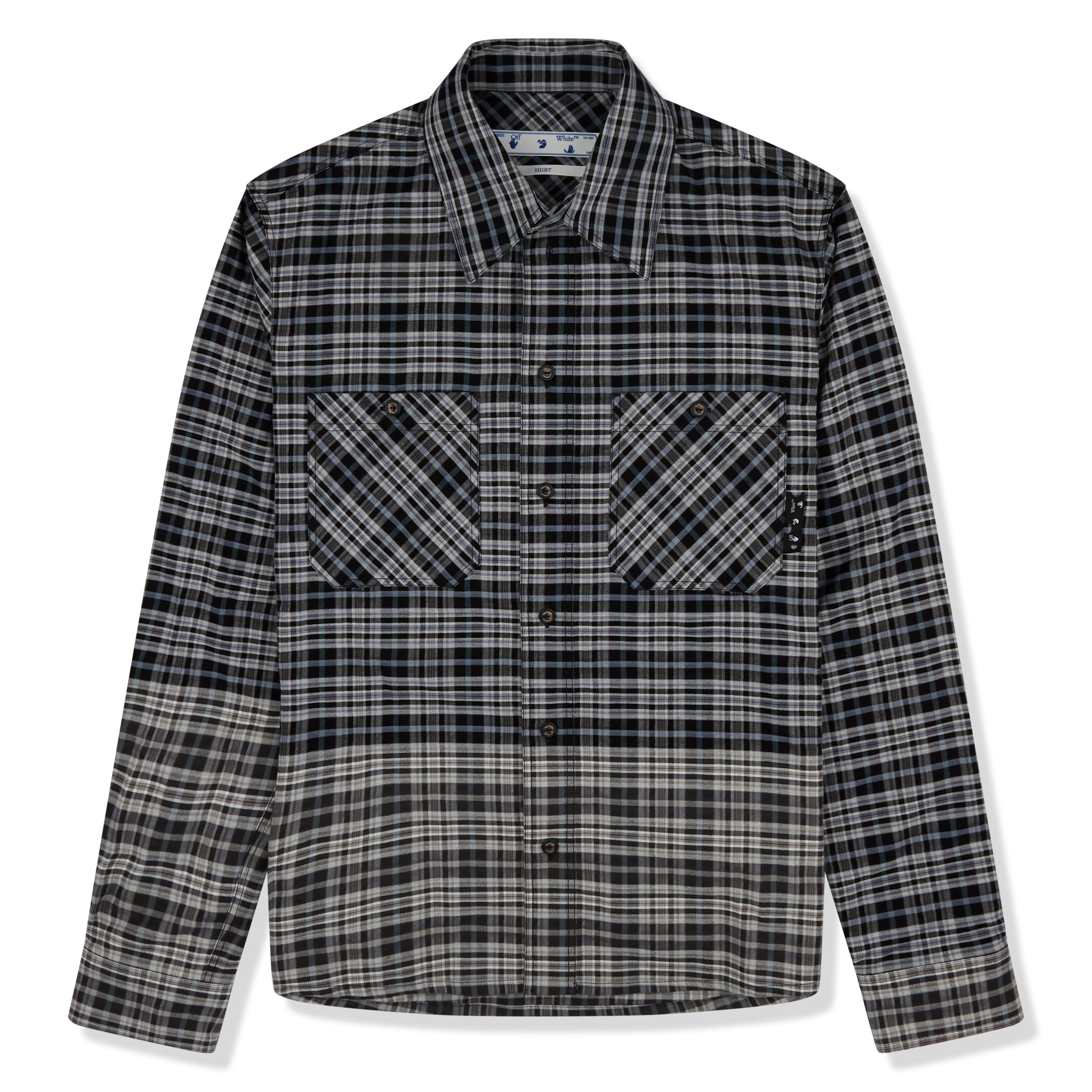 Image of Off-White Hands Off Check Flannel Shirt